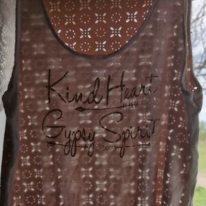 Brown Sleeveless Tank Top Gypsy